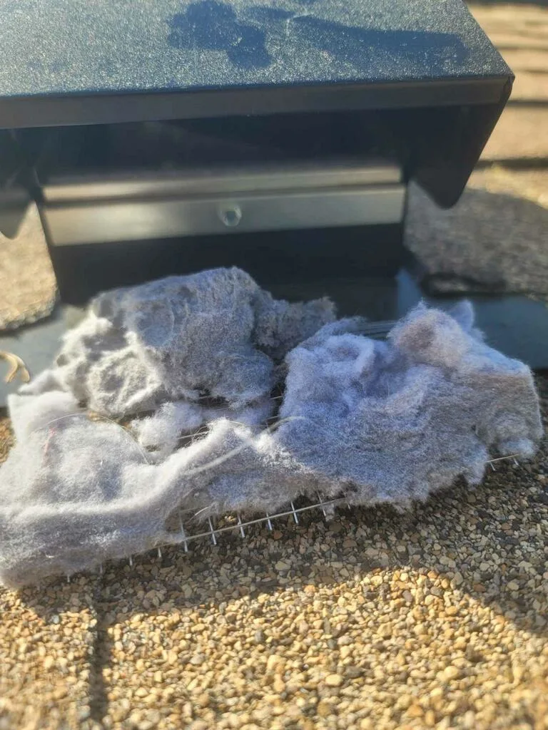 Example of a dryer vent system serviced by Dryer Geeks